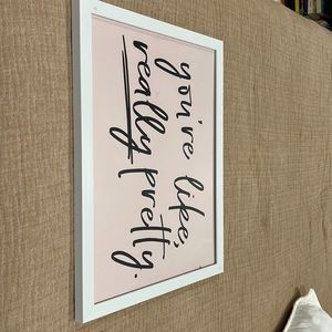 Cute girly home decor sign